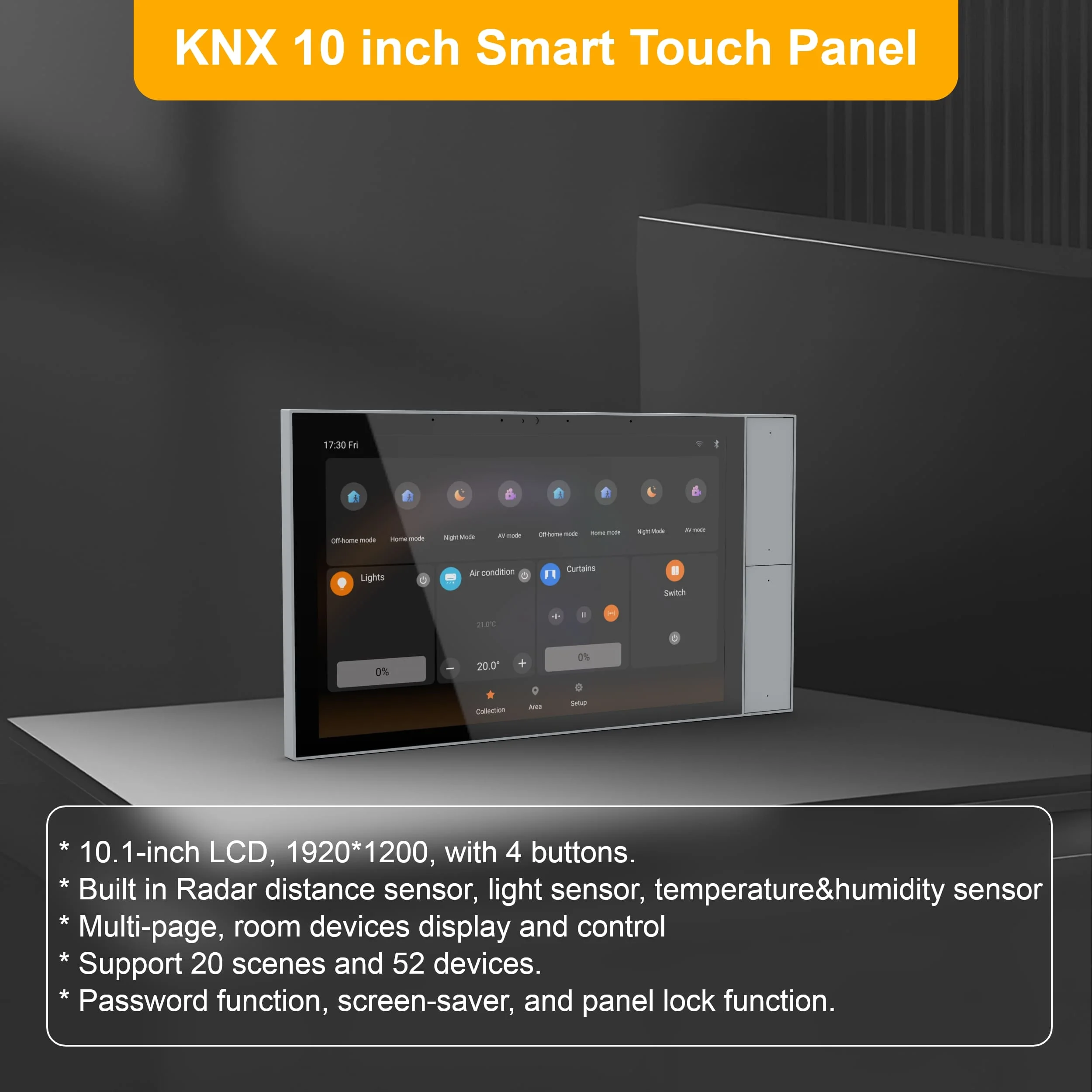 Smart Home Knx - 2026年式スマートタッチパネル バスシステム用 スマートシーンウォールスイッチ KNXホームオートメーション Androidタッチコントローラー