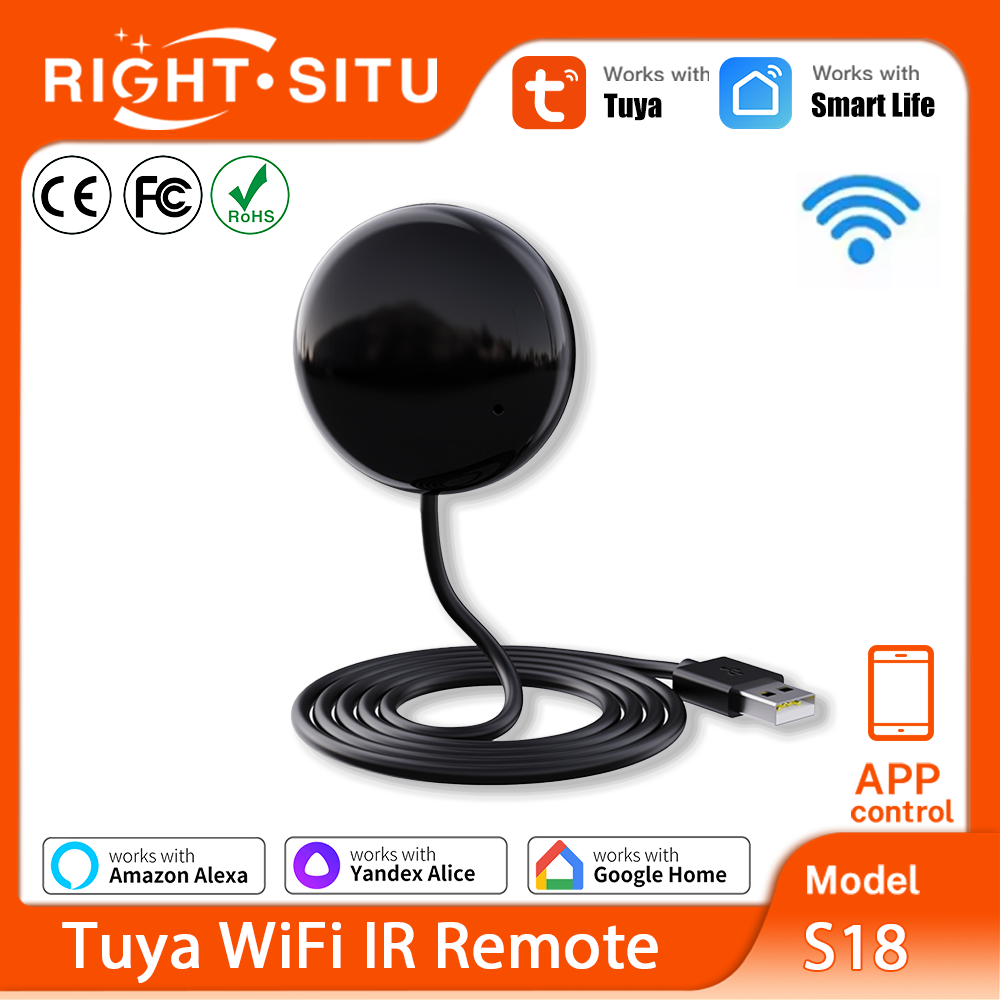 Smart Home Improvement - Tuya WiFi IRリモコン スマートホームオートメーション用リモコン ユニバーサル赤外線デバイス Alexa、Google