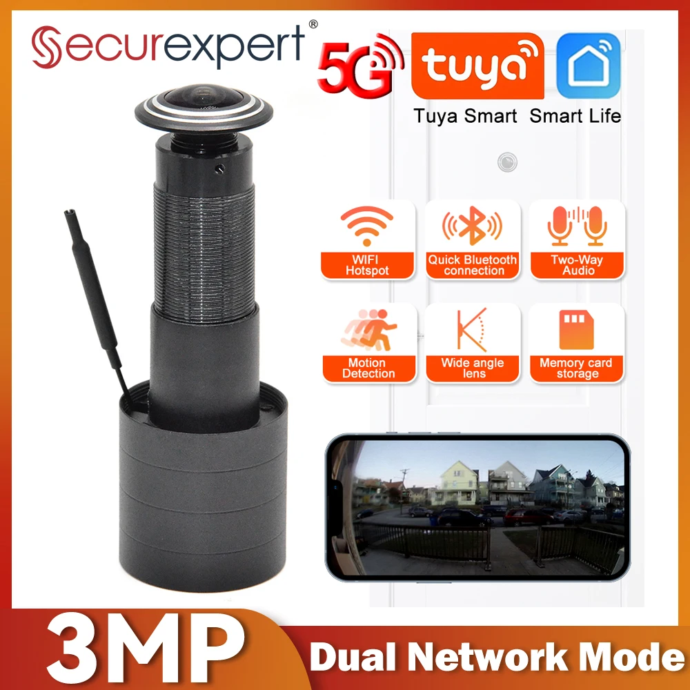 Smart Home Ezviz - 3MP HD 2.4G/5G WiFi ドアビューアーカメラ ビデオアイ