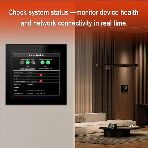 Smart Home Knx - Sunworld 4インチKNXタブレット、オンセミトランシーバー搭載、スマートホームオートメーション、ホテルの部屋制御スイッチ用