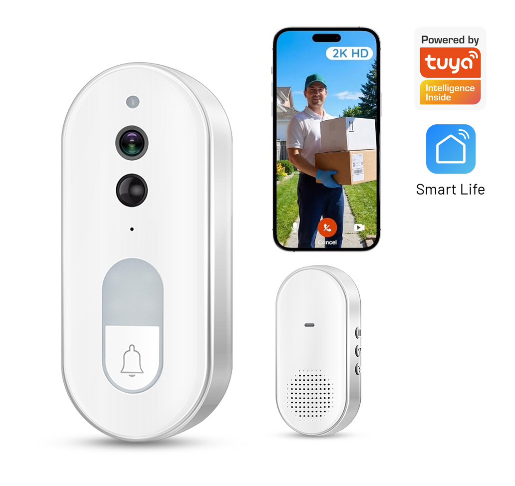 Smart Home Cctv - Tuya スマートビデオドアベル ワイヤレス 1080P HD 屋外カメラ