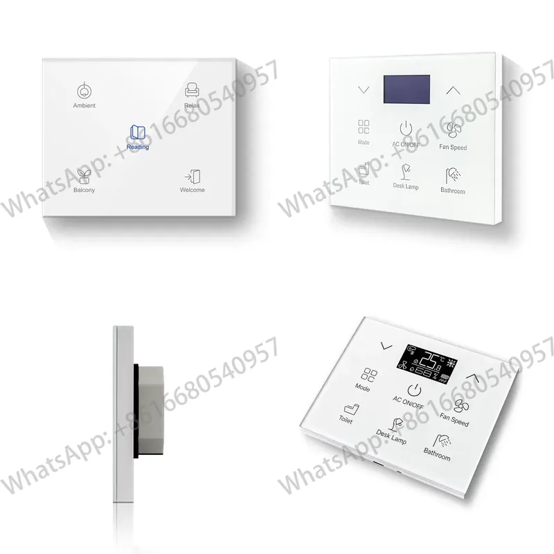Smart Home Knx - KNXタッチ式スマートライトスイッチパネルEUバックボックス設置ホテル客室照明コントローラーホームオートメーションシステム