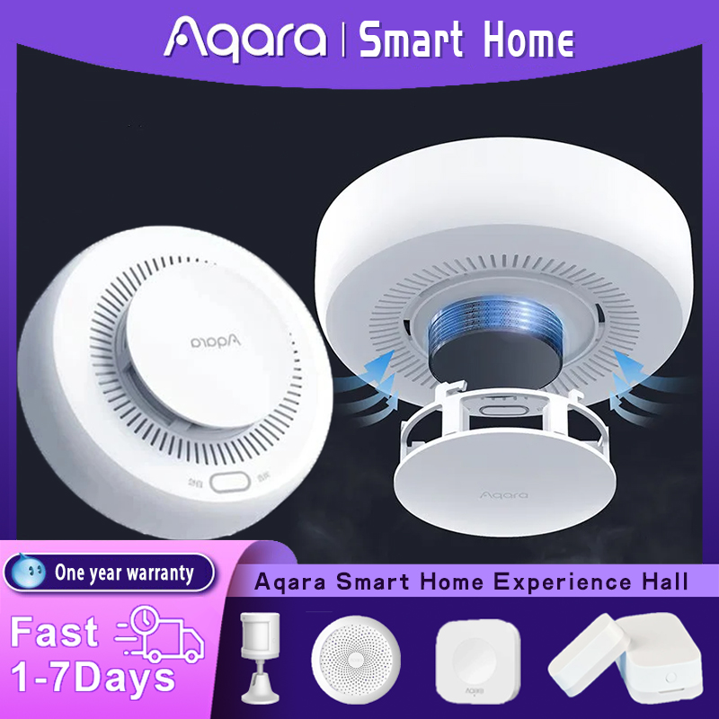Smart Home Xiaomi App - Aqara-インテリジェント煙探知器Zigbee 3.0,火災警報モニター,警報器,ホームセキュリティアプリ,Xiaomi Mi HomeKitで動作