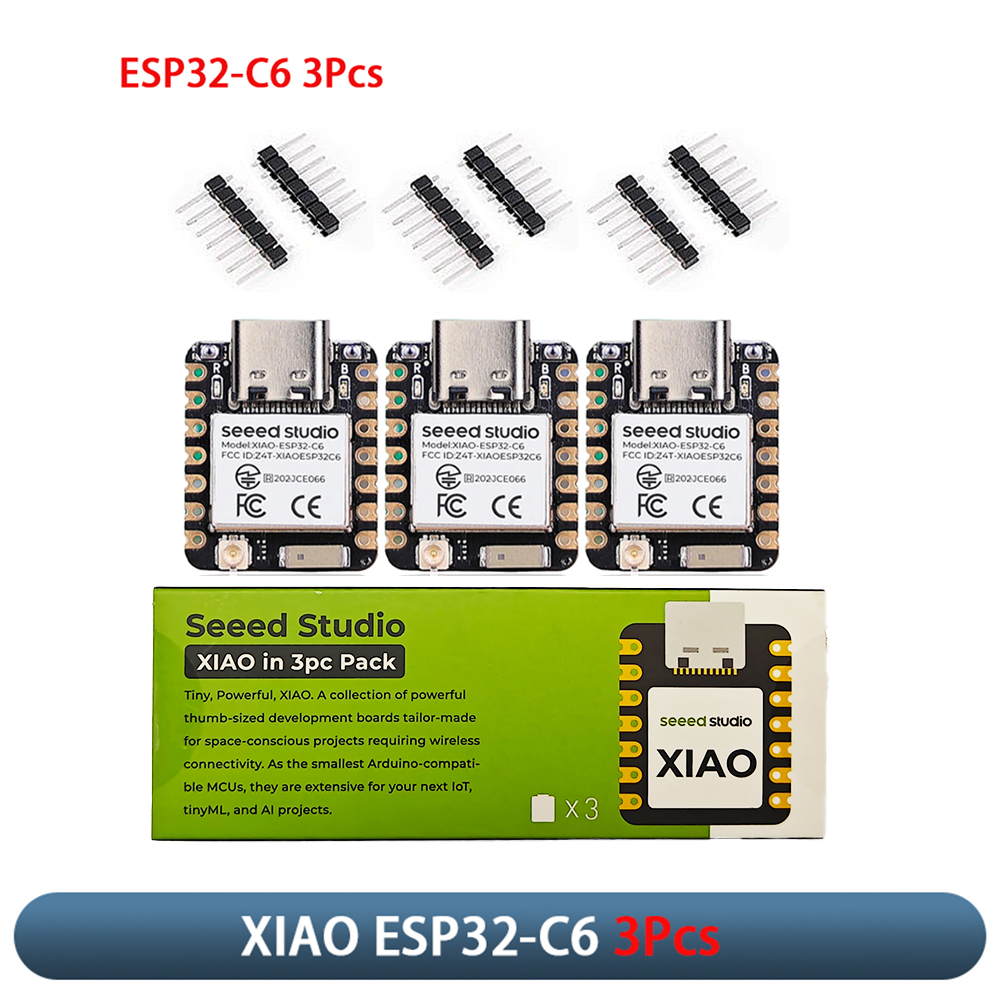 Smart Home Integration - XIAO ESP32-C6 3 個開発ボードモジュール 2.4GHz WiFi6