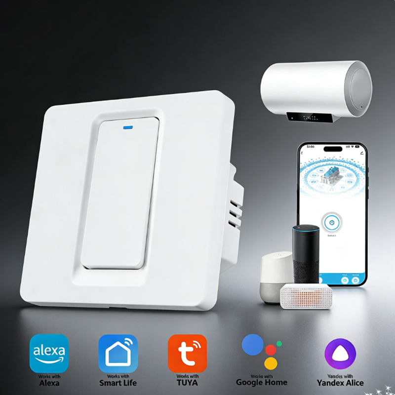 Smart Home Sistem - スマート給湯器スイッチ/WiFi&Bluetooth タッチコントロールは Alexa/Google Home/Smart Life APP