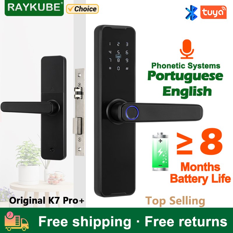 Smart Home Ezviz - RAYKUBE 生体認証指紋ドアロック K7 Pro+ スマートロック Tuya