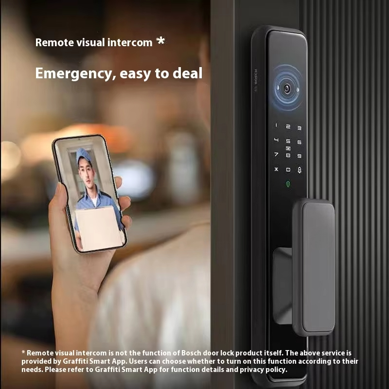 Smart Home Key - 全自動スマートロック EL600Vf ビデオ顔認証 指紋・パスワード ドアキーアクセス WiFiクラウドホーム