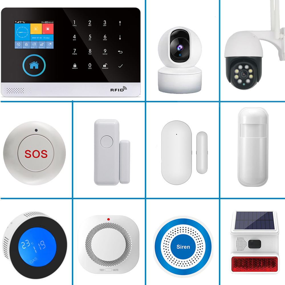 Smart Home Improvement - PGSTインテリジェントアラームデバイス、433MHzアンチロボット端末検知器、インテリジェントライフコントロール、人体検知器、煙警報器