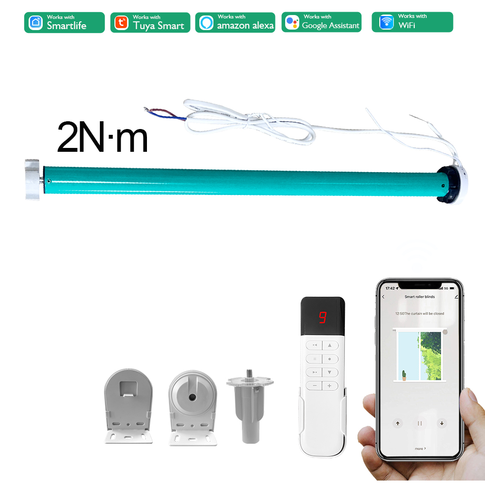 Smart Home Improvement - 2N·m Tuya Wifi対応 有線電動ローラーブラインドモーター 37/38mmチューブ 2n