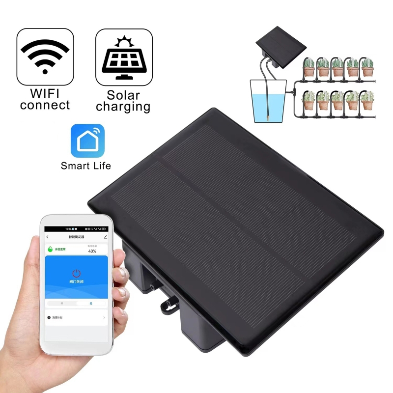 Smart Home Improvement - WIFI ソーラー自動散水機キットモバイルアプリリモコンホームスマート散水装置灌漑点滴灌漑キット