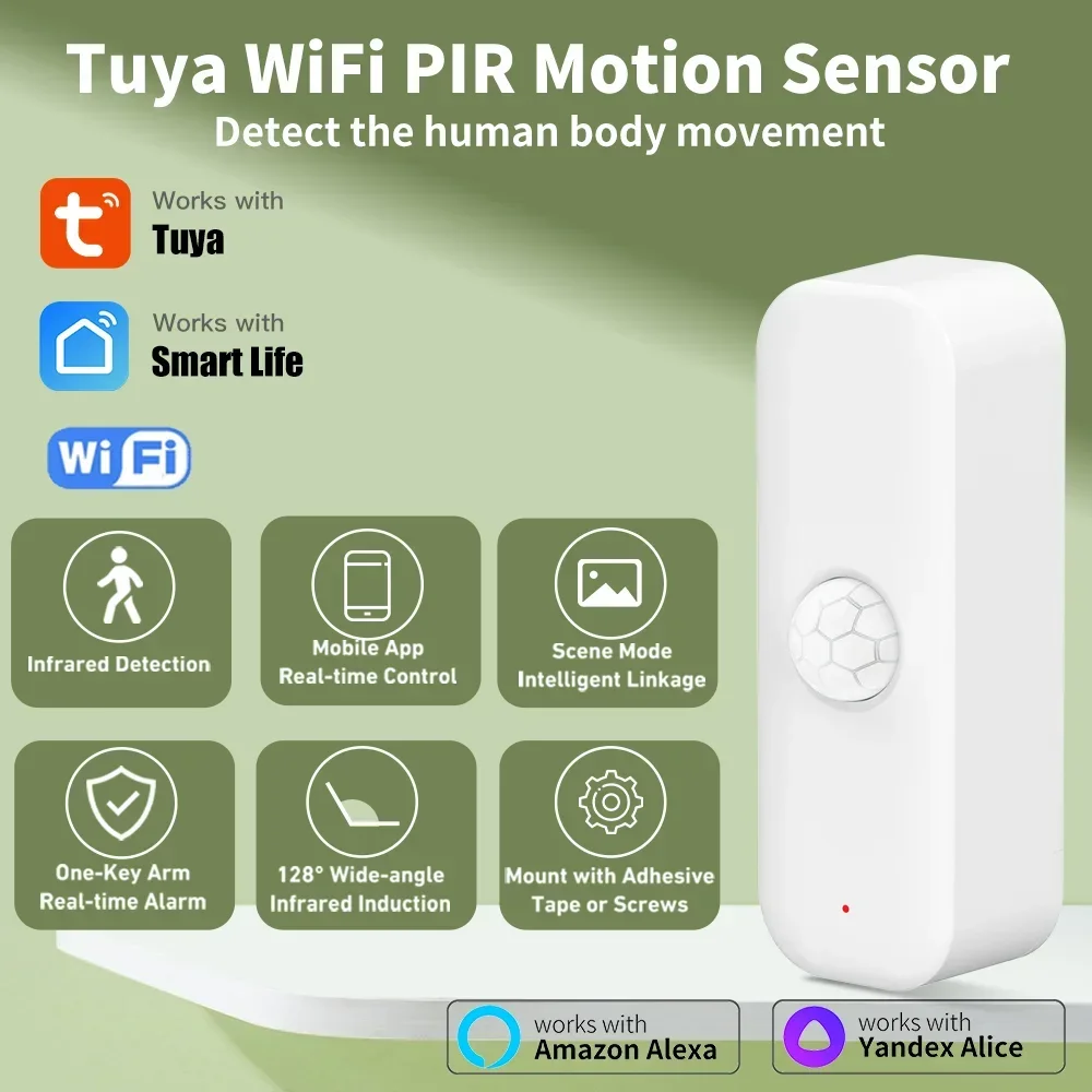 Smart Home Gadgets - Tuya-Pirモーションセンサー,家庭用盗難防止デバイス,アプリケーションによるリモコン,スマートライフ,アレクサで動作