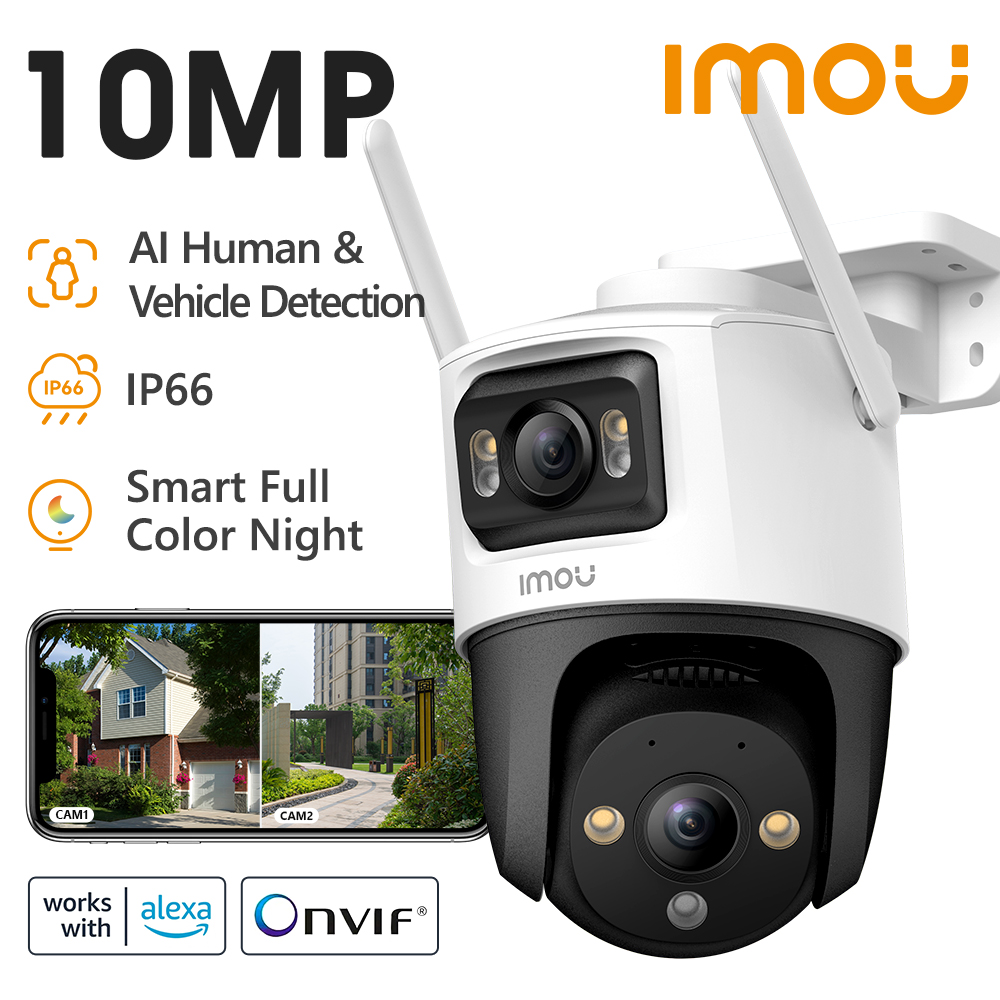 Smart Home Ezviz - Imou-屋外監視カメラ,デュアルバンドレンズ,ポイント,ホームセキュリティ,ipカメラ,ai人間および車両の検出,10 mp
