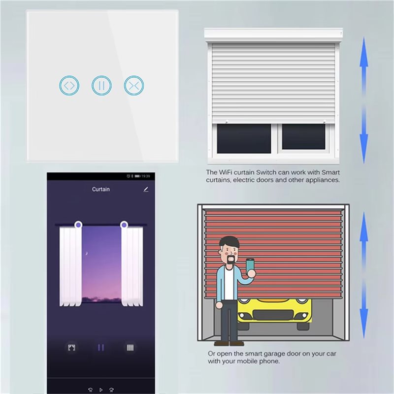 AAAF Tuya Wifi 電動ローラーブラインドスイッチ - Smart Home Market のレビューと価格