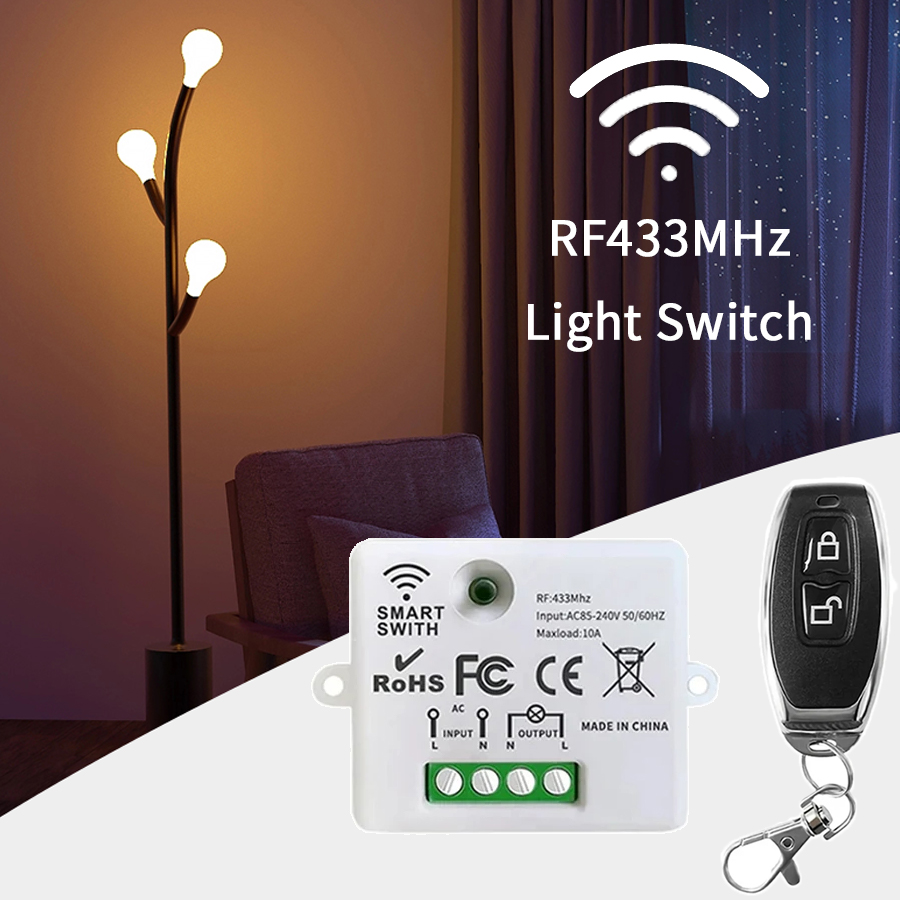 RF 433MHz ワイヤレスリモートコントロールスイッチス - Smart Home Sistem のレビューと価格