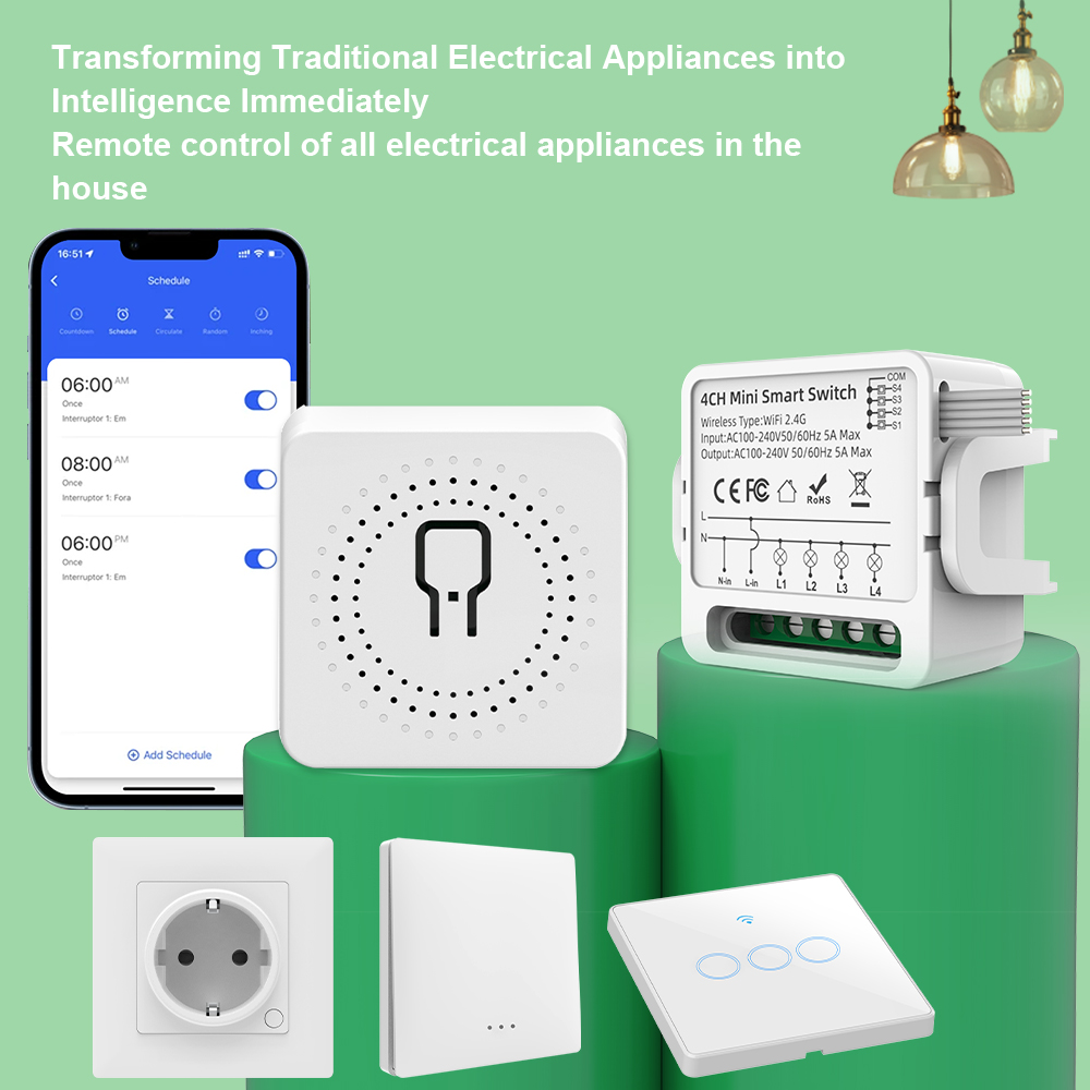 Tuya WiFiスマートスイッチ 1/2/3/4連 4ウェ - Smart Home Sistem のレビューと価格