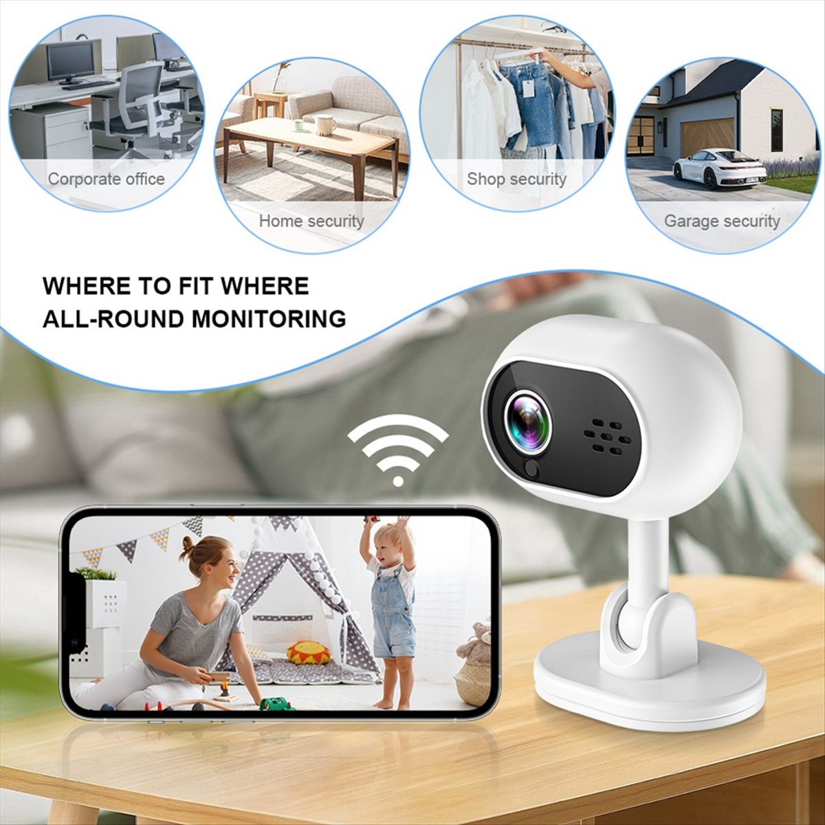 A4 1080P スマートミニ Wifi IP カメラ屋内ワ - Smart Home Cctv のレビューと価格