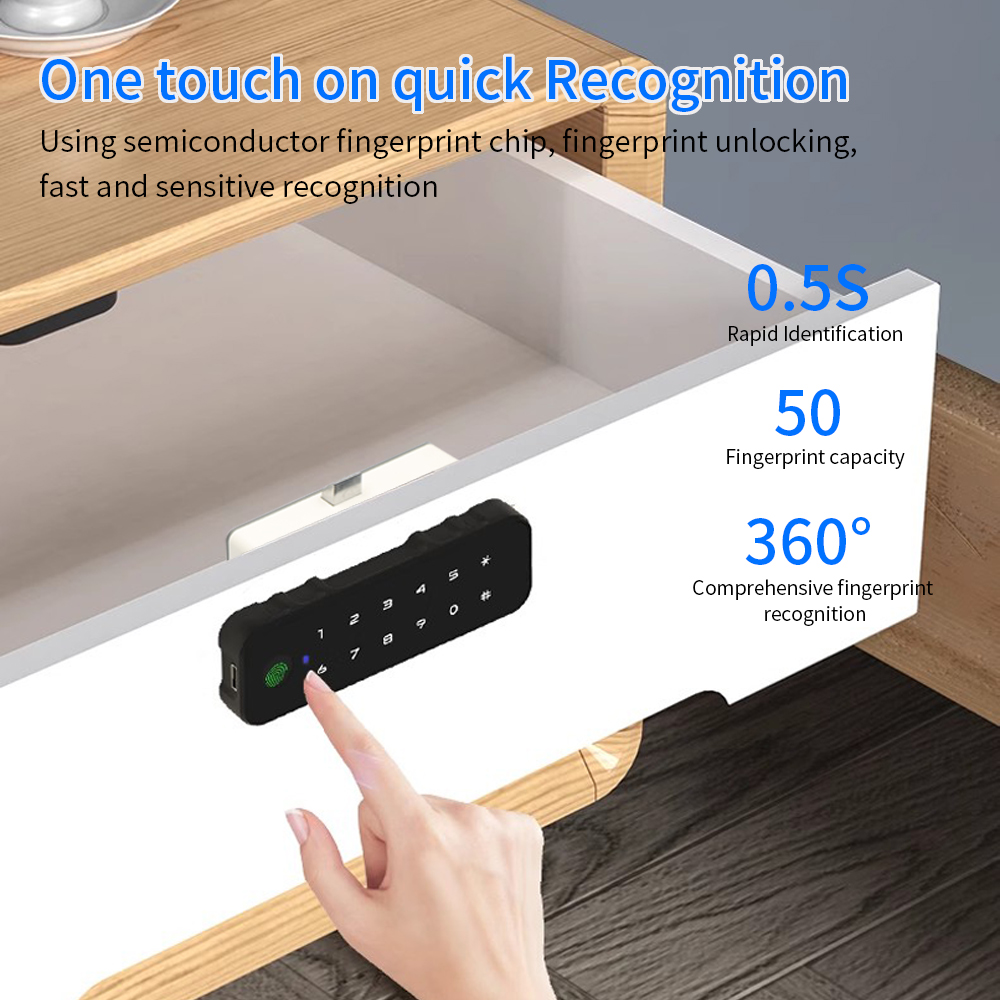 Tuya Bluetooth スマート木製キャビネット指紋ロ - Smart Home Key のレビューと価格