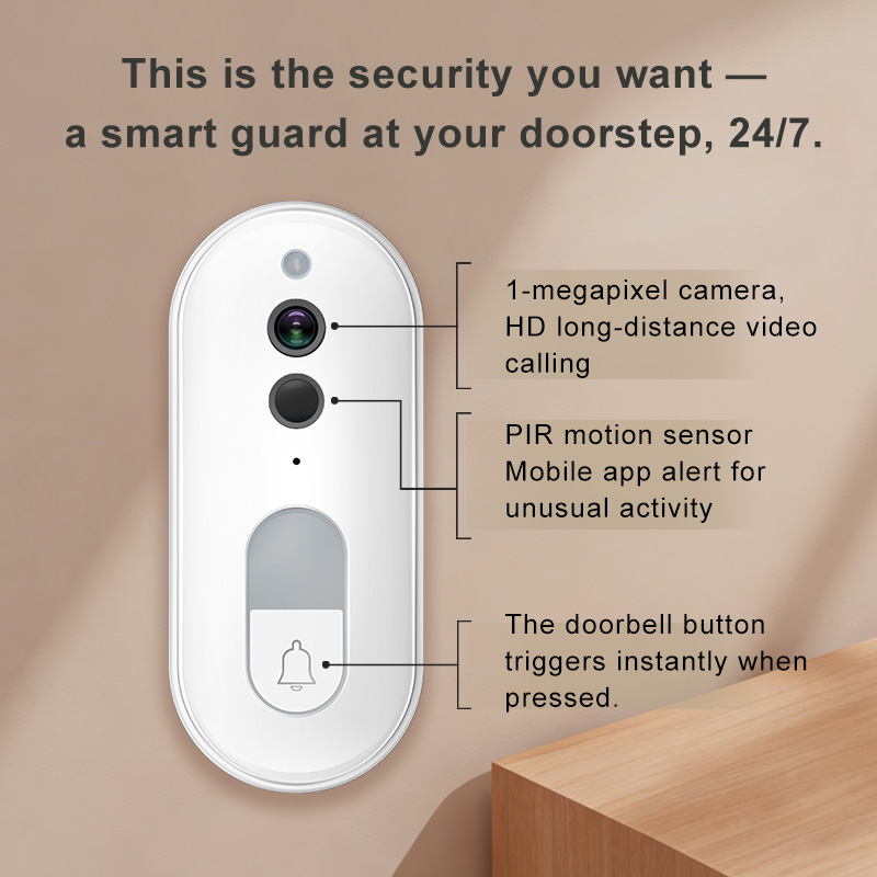 Tuya スマートビデオドアベル ワイヤレス 1080P H - Smart Home Cctv のレビューと価格