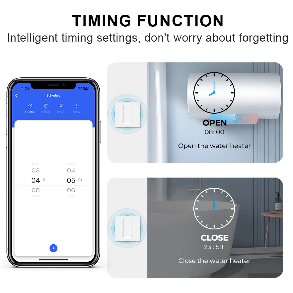 スマート給湯器スイッチ/WiFi&Bluetooth タッチ - Smart Home Sistem のレビューと価格