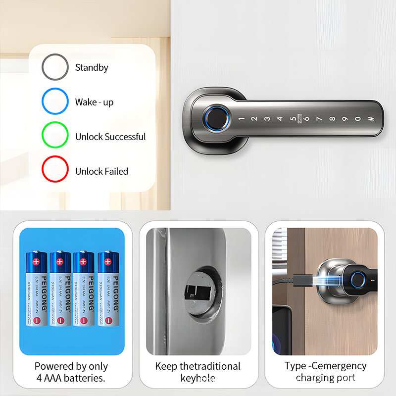 ホームセキュリティデバイス スマート指紋認証ドアロック デジ - Smart Home Improvement のレビューと価格