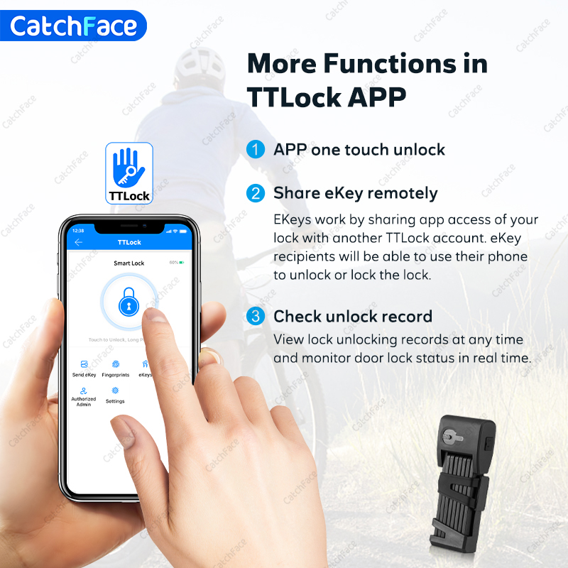 折りたたみ式防水自転車ロック,インテリジェントバイクロック, - Smart Home Key のレビューと価格