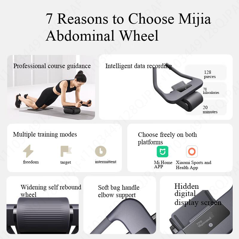 新しいXiaomi Mijiaスマート腹筋ローラー、強力な耐 - Smart Home Xiaomi App のレビューと価格