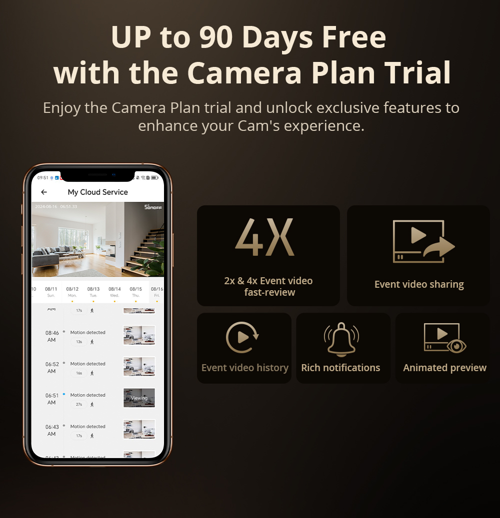 Sonoff-スマートホームセキュリティカメラ,wifi,1 - Smart Home Cctv のレビューと価格