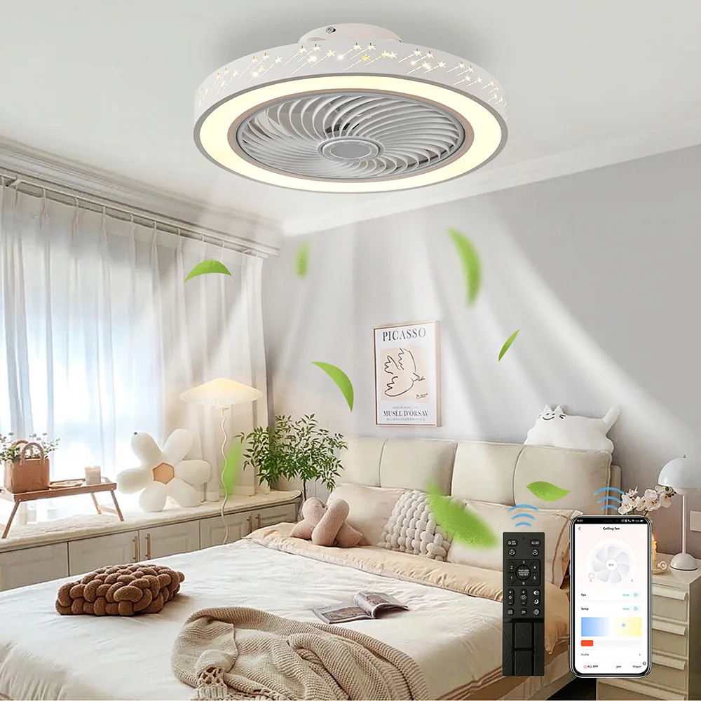 ライト付きリモコンシーリングファン、格納式サイレント流星ファ - Smart Home Ventilation System のレビューと価格