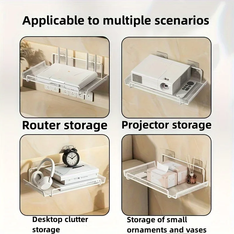 ステンレス製壁掛けルーターシェルフ、穴あけ不要、省スペースオ - Smart Home Key のレビューと価格