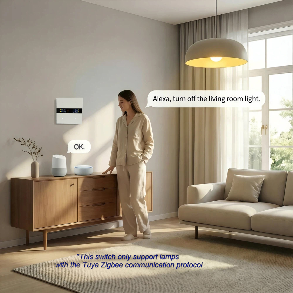 M8 Pro Zigbeeスマートスイッチパネル 4連 Tu - Smart Home Sistem のレビューと価格