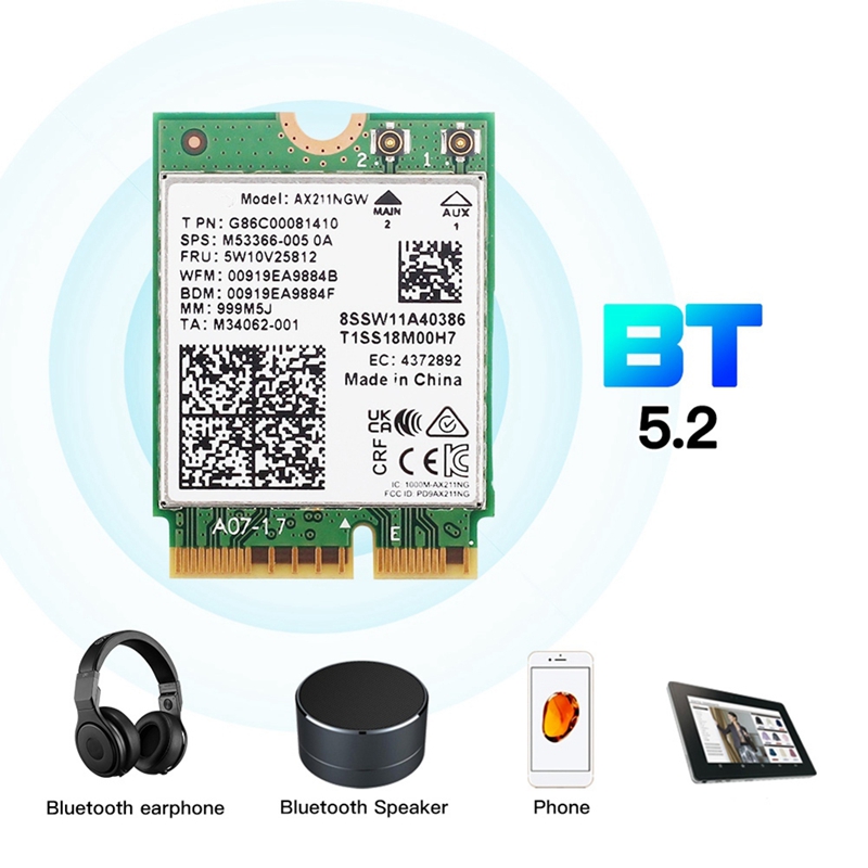 AX211NGW+デュアルアンテナ WiFi 6E M.2  - Smart Home Key のレビューと価格
