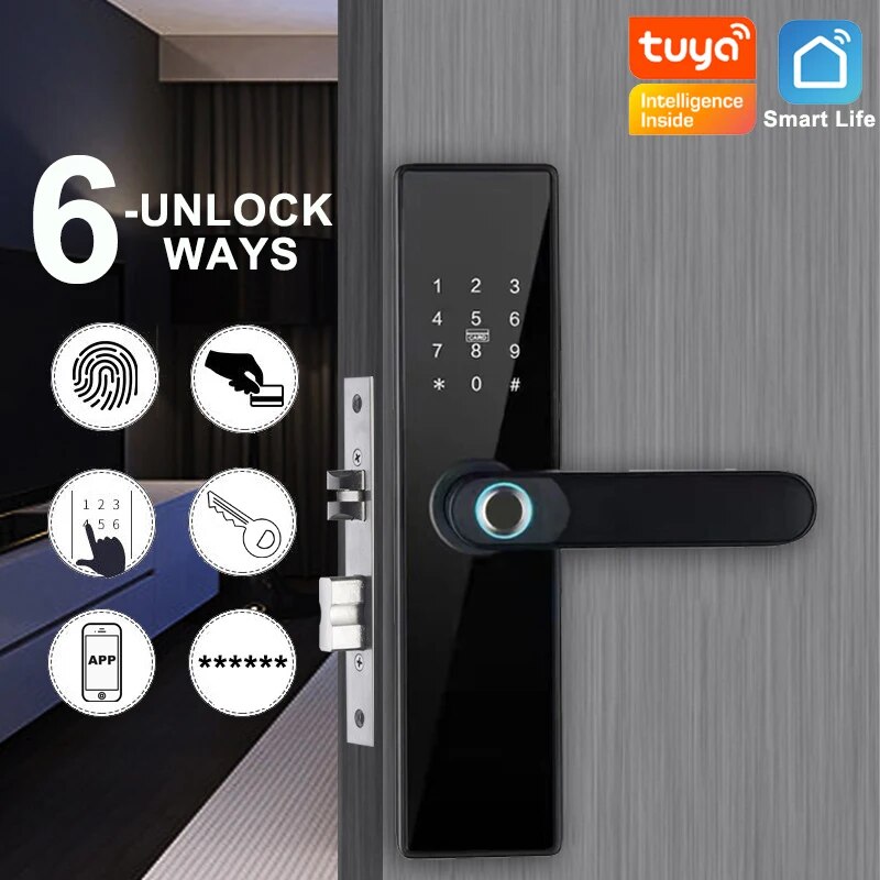 Tuya Wifi スマートロック指紋デジタルパスワード 1 - Smart Home Ezviz のレビューと価格