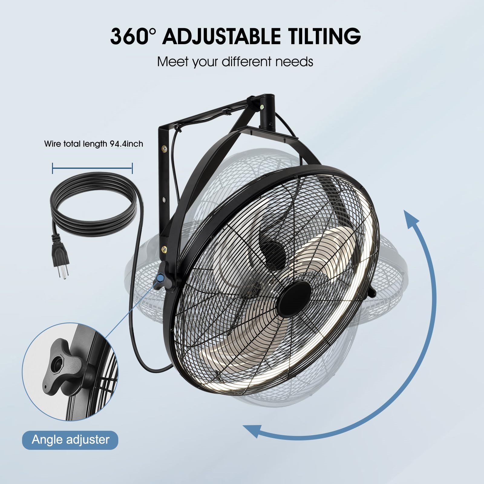 ネットカバーシーリングファンLED照明付き壁掛けスマート冷却 - Smart Home Ventilation System のレビューと価格