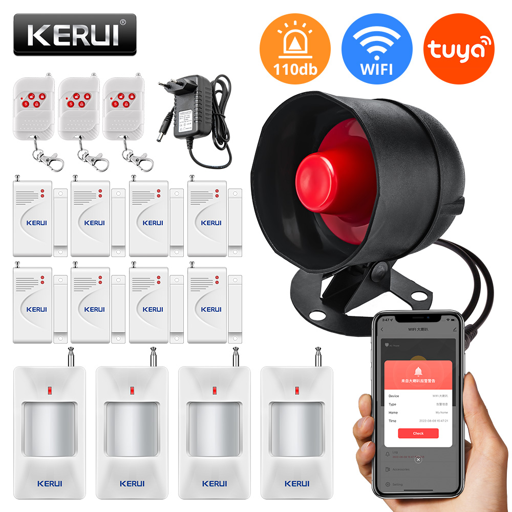Kerui-家庭用セキュリティ警報システム,Wi-Fi,スピ - Smart Home Improvement のレビューと価格