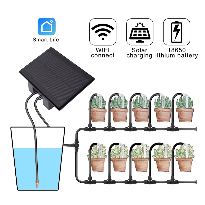 WIFI ソーラー自動散水機キットモバイルアプリリモコンホー - Smart Home Improvement のレビューと価格