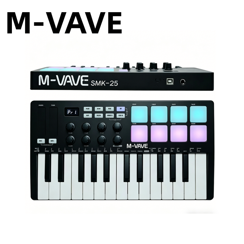 M-VAVE SMK-25 ブラック ポータブルMIDIキー - Smart Home Key のレビューと価格