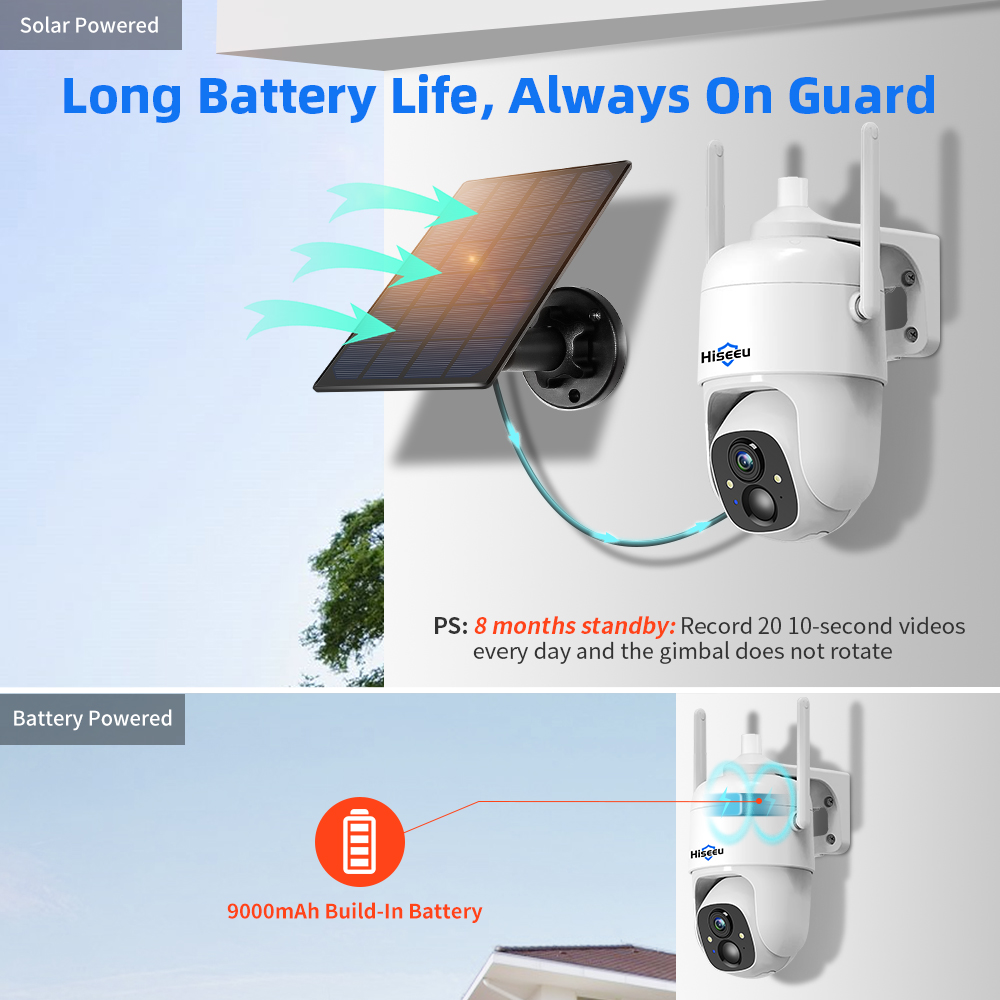 Hiseeu-屋外ビデオ監視カメラ,ワイヤレスセキュリティデ - Smart Home Cctv のレビューと価格