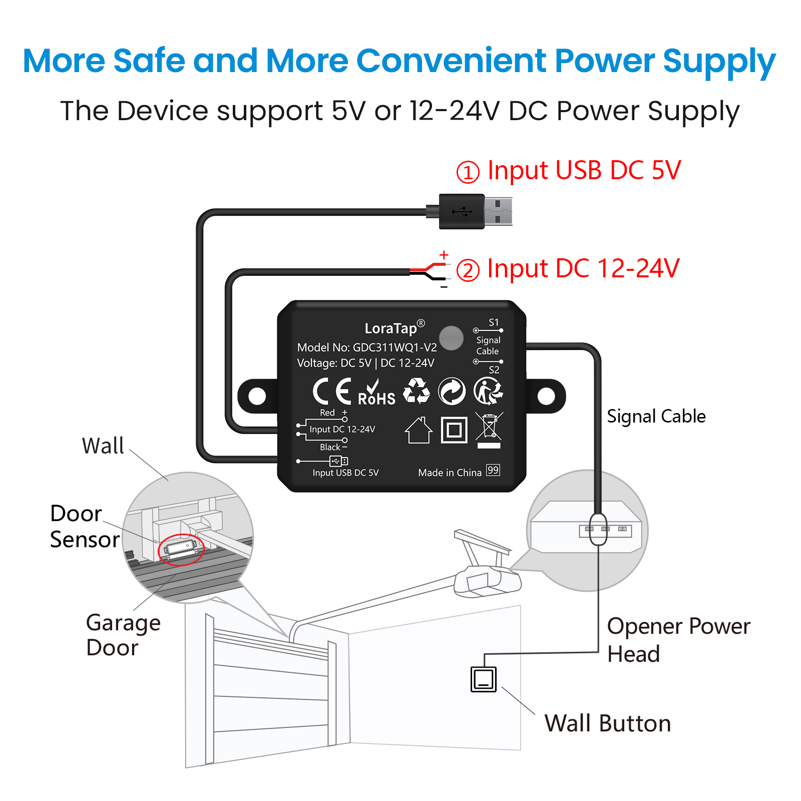 ガレージドアオープナー,リモコン付き,USB充電器,スマート - Smart Home Improvement のレビューと価格