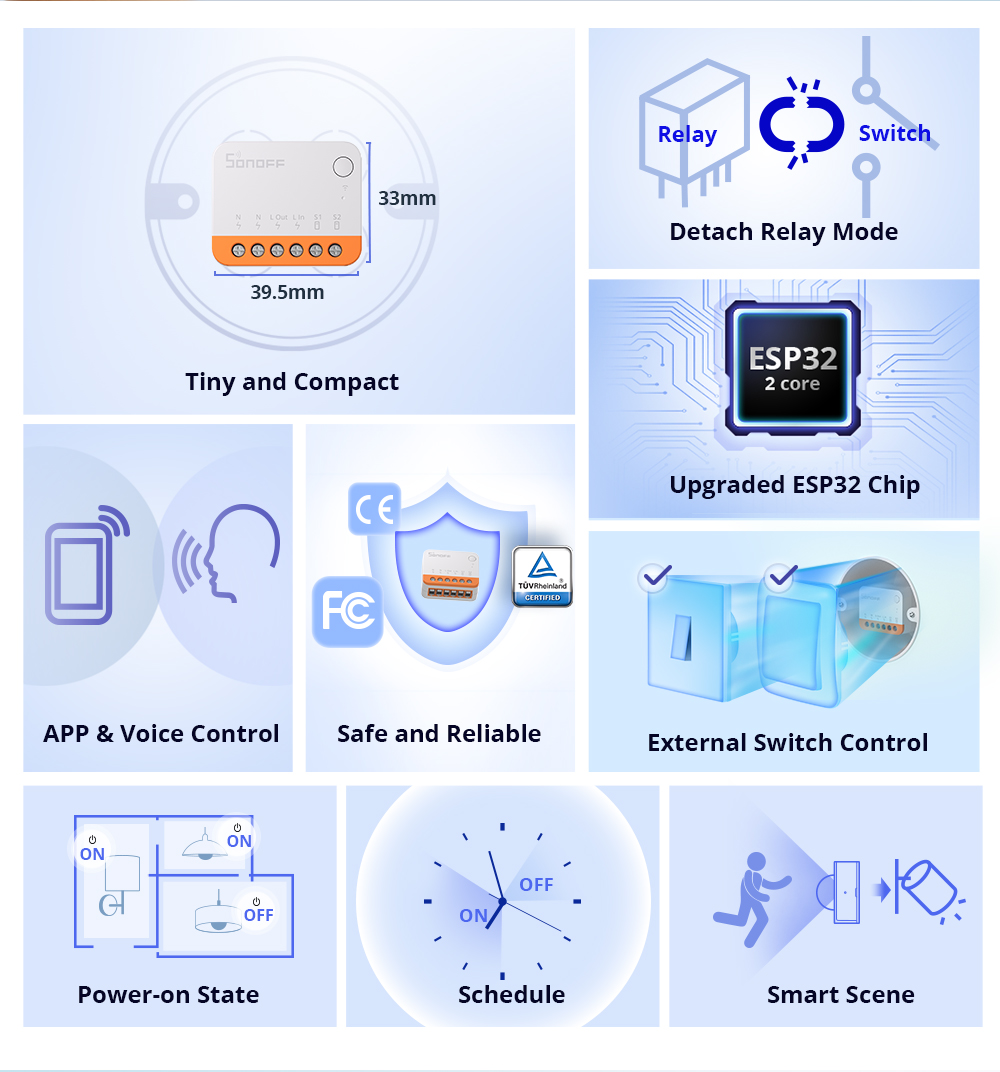 Sonoff Mini R4 Extreme Wifiスマー - Smart Home Sistem のレビューと価格