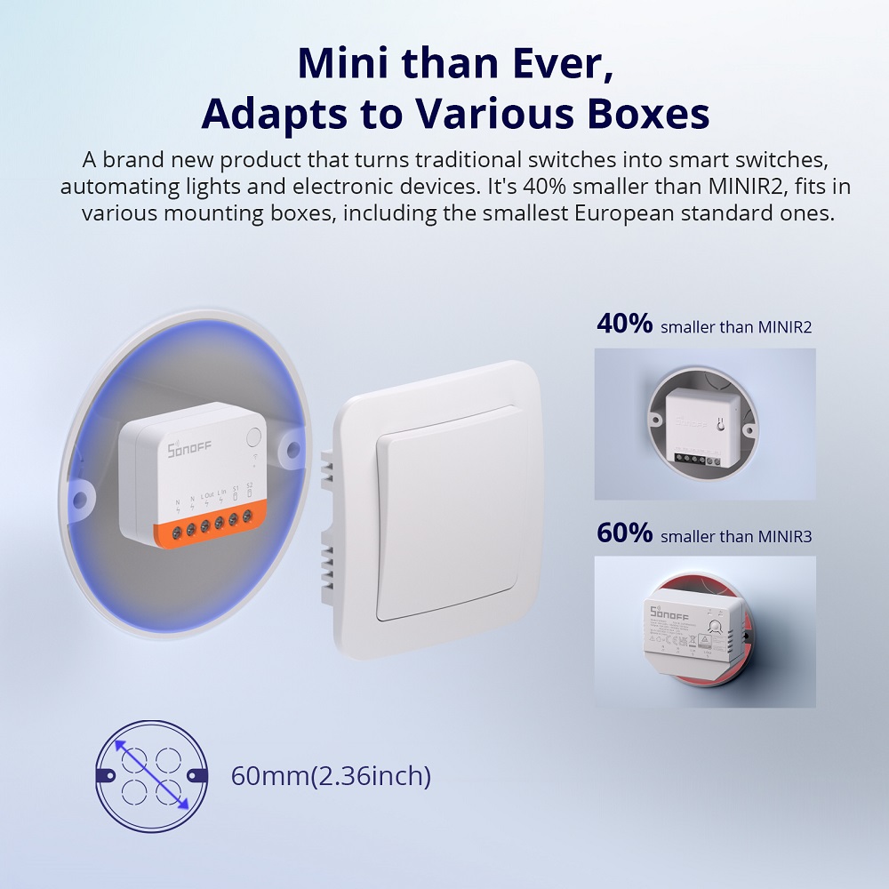 Sonoff Mini R4 Extreme Wifiスマー - Smart Home Sistem のレビューと価格